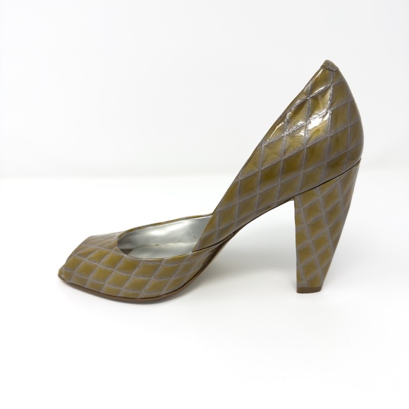 Enzo Angiolini Gemma Gold and Silver Patent Heels - Picture 5 of 5